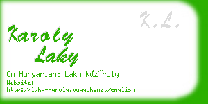 karoly laky business card